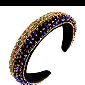 NWT  NEW  Women's Girl  BLACK  Fancy  Reversible  Handmade Headband